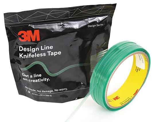 3M™ Knifeless Tape Precision Line, Film de découpe pour films métalliques,  chromés, 3M™ DI-NOC, réfléchissants, Fils de coupe